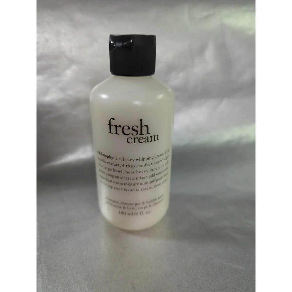 Philosophy Fresh cream Shower gel bubble bath shampoo 6 floz NEW recipe on front